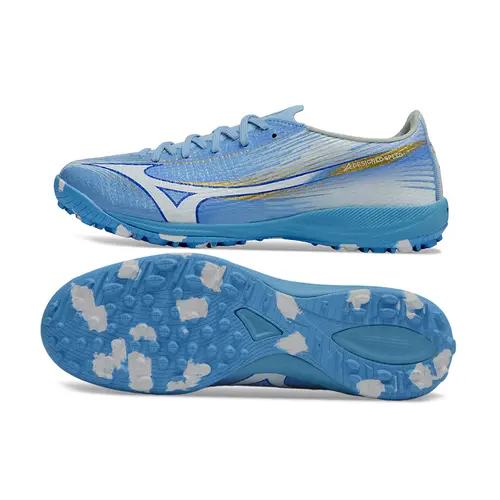 Chuteira Society Mizuno Alpha TF Azul - Unity Sky