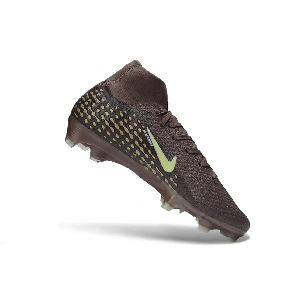 Chuteira Campo Nike Air Zoom Mercurial Superfly 10 Elite FG Marrom e Verde - 
