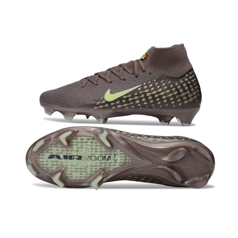 Chuteira Campo Nike Air Zoom Mercurial Superfly 10 Elite FG Marrom e Verde - 