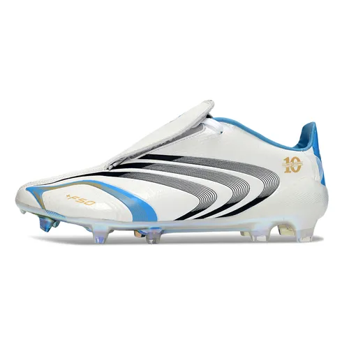 Chuteira Campo Adidas F50 Spider FG Branco, Azul e Preto - Remake