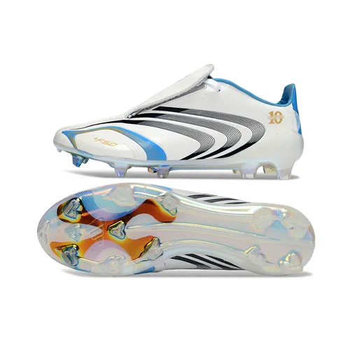 Chuteira Campo Adidas F50 Spider FG Branco, Azul e Preto - Remake