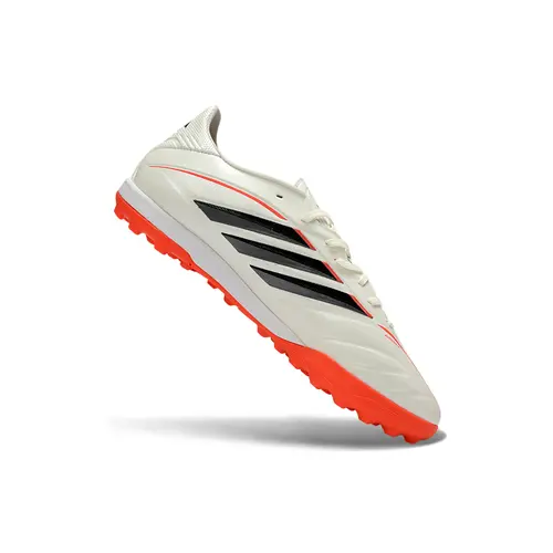 Chuteira Society Adidas Copa Pure 4 TF Bege, Laranja e Preto