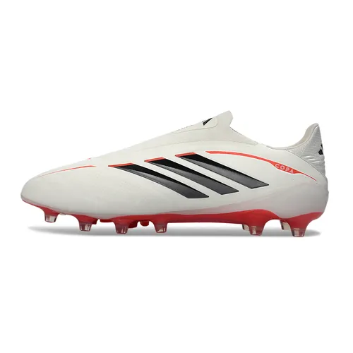 Chuteira Campo Adidas Copa Pure 4 Laceless Elite FG Bege e Vermelho - Born For Goals