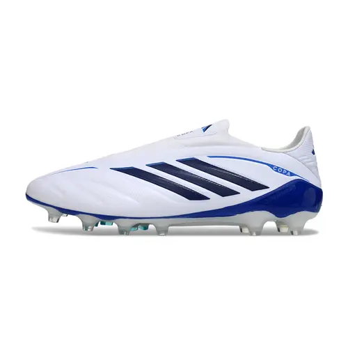 Chuteira Campo Adidas Copa Pure 4 Laceless Elite FG Branco e Azul - Advancement Pack