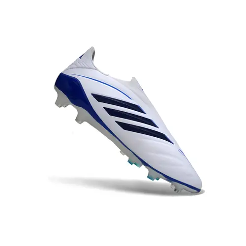 Chuteira Campo Adidas Copa Pure 4 Laceless Elite FG Branco e Azul - Advancement Pack