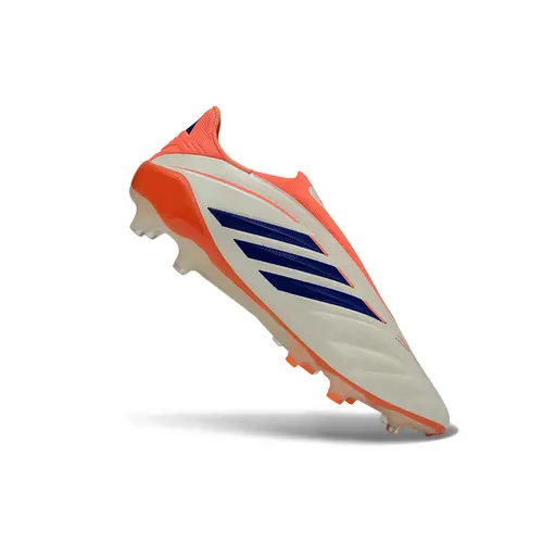 Chuteira Campo Adidas Copa Pure 3 Laceless Elite FG - Coral Blaze Bege e Laranja