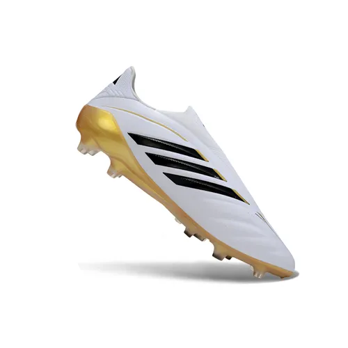 Chuteira Campo Adidas Copa Pure 3 Laceless Elite FG - Road To Glory Branco e Dourado
