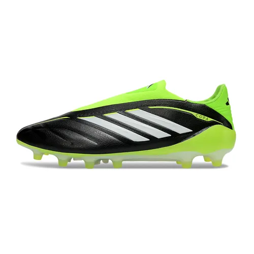 Chuteira Campo Adidas Copa Pure 3 Laceless Elite FG - Radiant Blaze Preta, Verde e Branca