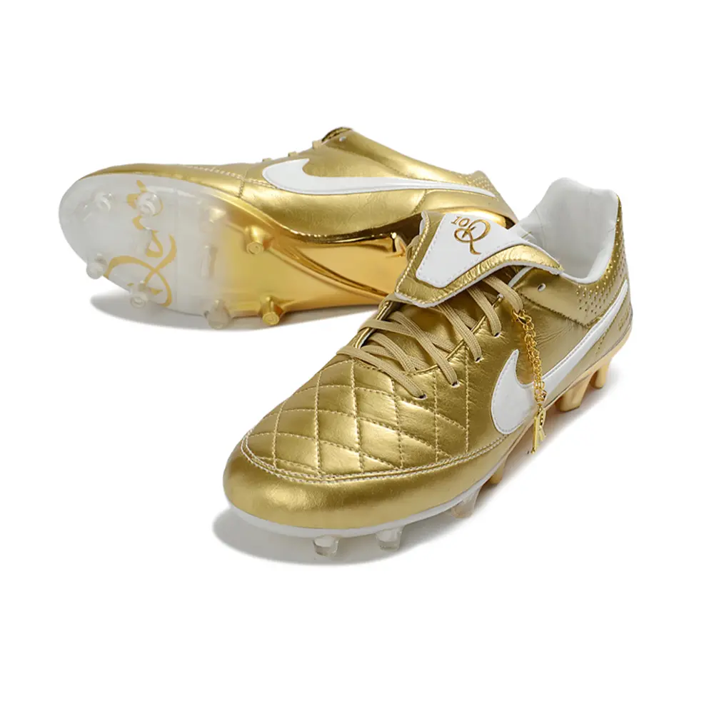 Nike Tiempo R10 Dourado FG Ronaldinho | Conforto e Controle