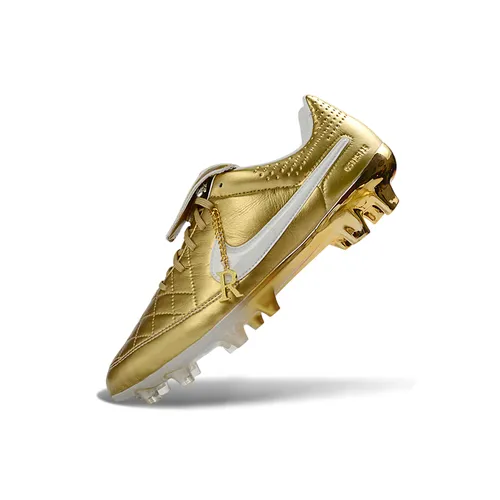 Chuteira Campo Nike Tiempo R10 Dourado FG - Ronaldinho