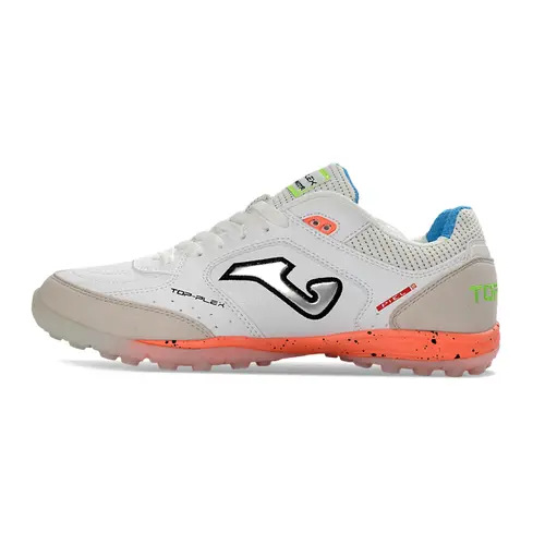 Chuteira Society Joma Top Flex TF Branco e Rosa