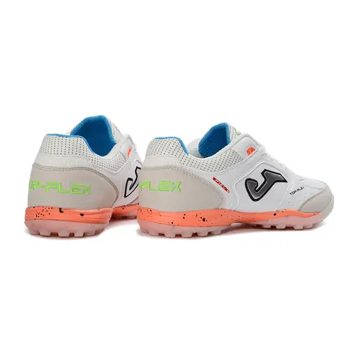 Chuteira Society Joma Top Flex TF Branco e Rosa