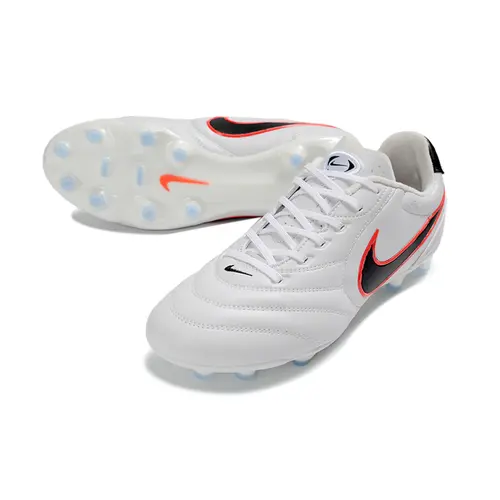 Chuteira Campo Nike Tiempo Ligera Pro FG Branco, Preto e Laranja