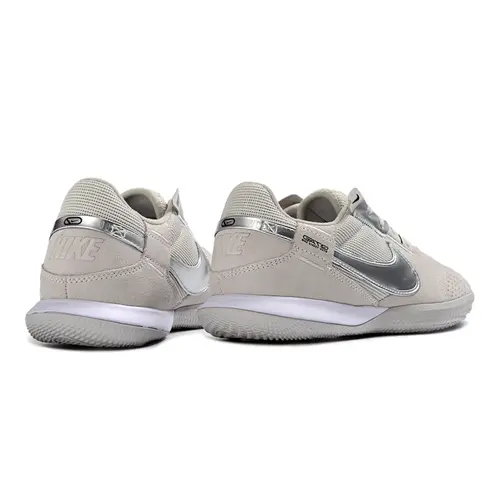 Chuteira Futsal Nike Street Gato IC Bege e Prata