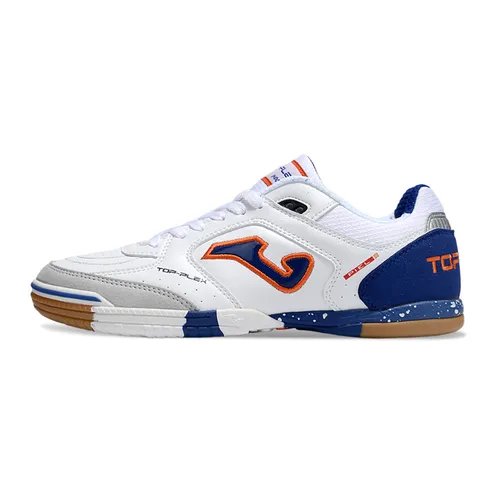 Chuteira Futsal Joma Top Flex Rebound IC Branco e Azul