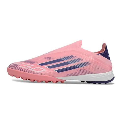 Chuteira Society Adidas F50+ TF Rosa e Roxo
