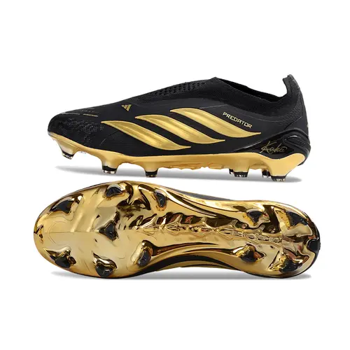 Chuteira Campo Adidas Predator LL 26 Elite FG Preto e Dourado - Kaká