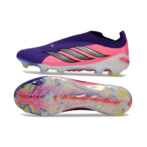 Chuteira Campo Adidas Predator LL 26 Elite FG Roxo e Rosa