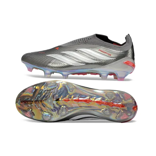 Chuteira Campo Adidas Predator LL 26 Elite FG Prata