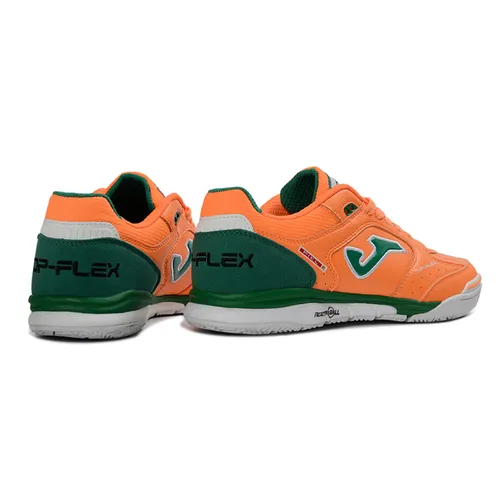 Chuteira Futsal Joma Top Flex Rebound IC Laranja e Verde
