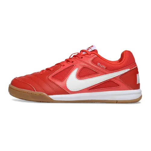 Chuteira Futsal Supreme x Nike SB Gato IC Vermelho e Branco