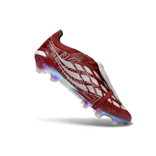 Chuteira Campo Adidas Predator Tongue 26 Elite FG Vinho e Branco
