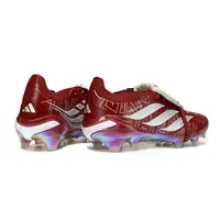 Chuteira Campo Adidas Predator Tongue 26 Elite FG Vinho e Branco - imagem 6