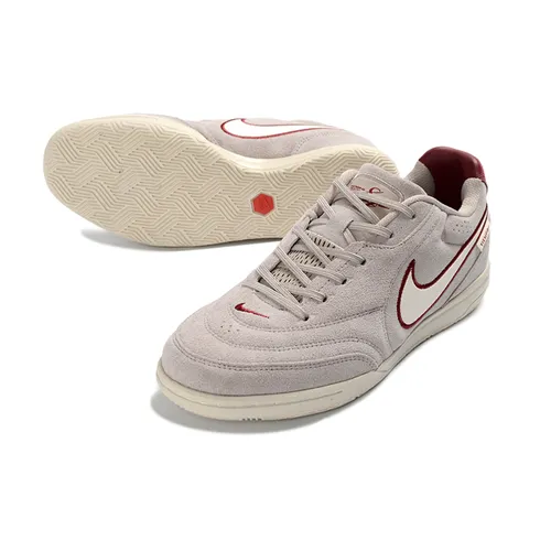 Chuteira Futsal Nike Tiempo Street Gato IC Bege e Bordo