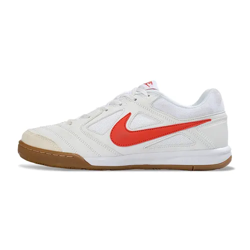 Chuteira Futsal Supreme x Nike SB Gato IC Branco e Vermelho
