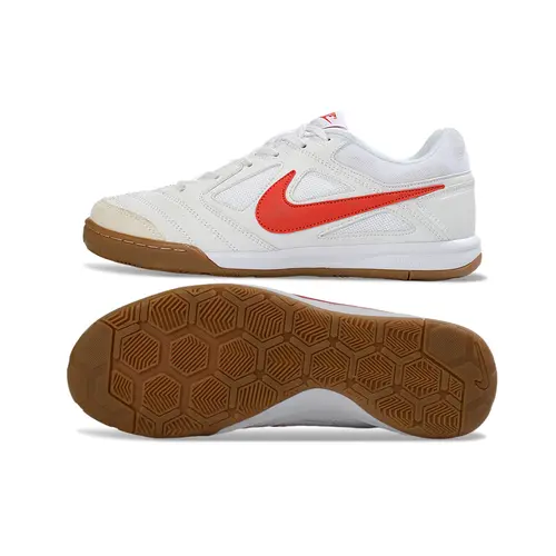 Chuteira Futsal Supreme x Nike SB Gato IC Branco e Vermelho