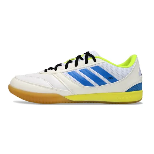 Chuteira Futsal Adidas Top Sala IC Branco, Amarelo e Azul