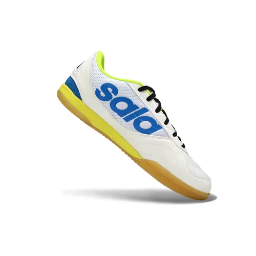 Chuteira Futsal Adidas Top Sala IC Branco, Amarelo e Azul