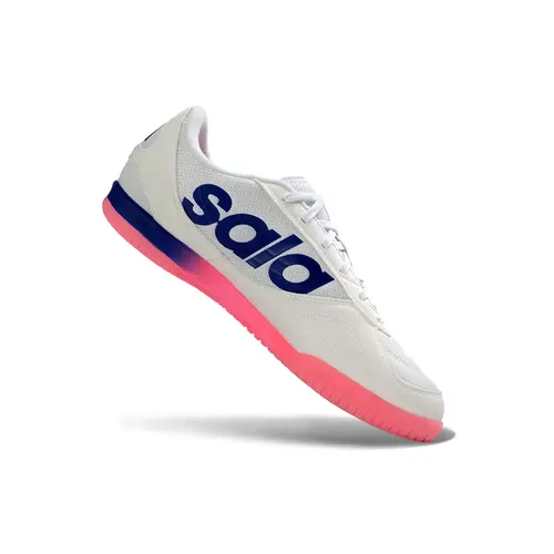 Chuteira Futsal Adidas Top Sala IC Branco, Rosa e Azul