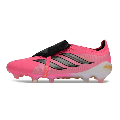 Chuteira Campo Adidas Predator Tongue 26 Elite FG Rosa e Preto