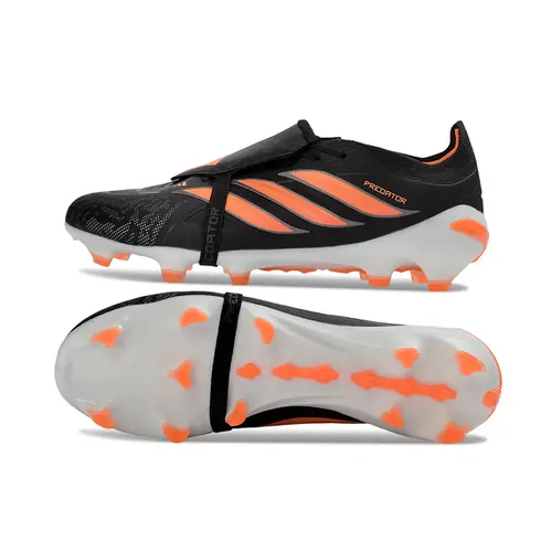 Chuteira Campo Adidas Predator Tongue 26 Elite FG Preto e Laranja