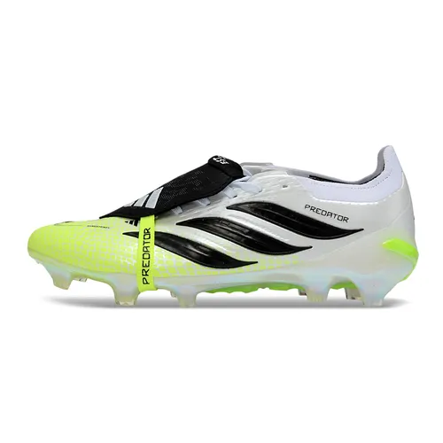 Chuteira Campo Adidas Predator Tongue 26 Elite FG Branco, Amarelo e Preto
