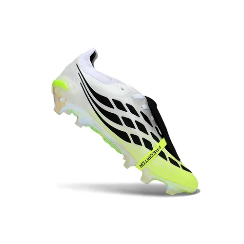 Chuteira Campo Adidas Predator Tongue 26 Elite FG Branco, Amarelo e Preto