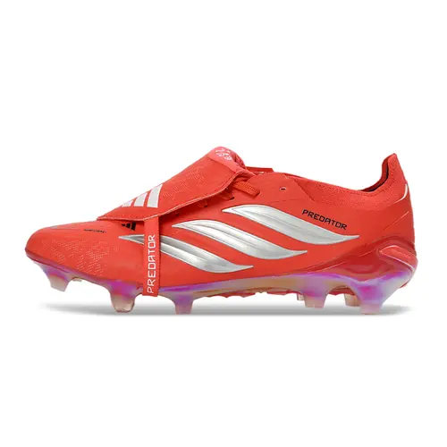 Chuteira Campo Adidas Predator Tongue 26 Elite FG Laranja e Cinza