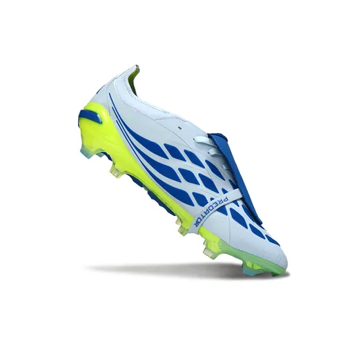 Chuteira Campo Adidas Predator Tongue 26 Elite FG Azul e Verde