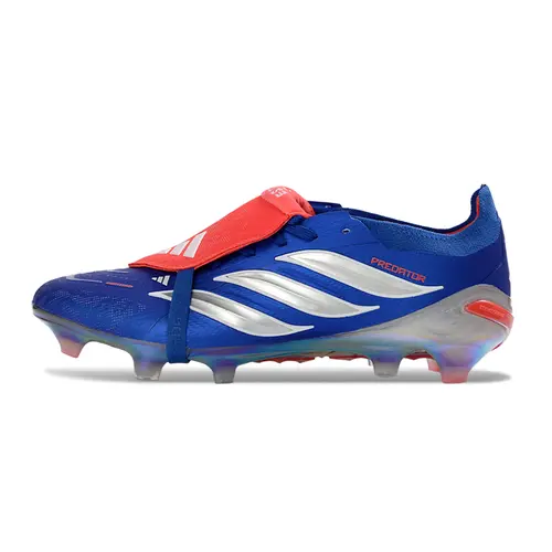 Chuteira Campo Adidas Predator Tongue 26 Elite FG Azul, Cinza e Laranja