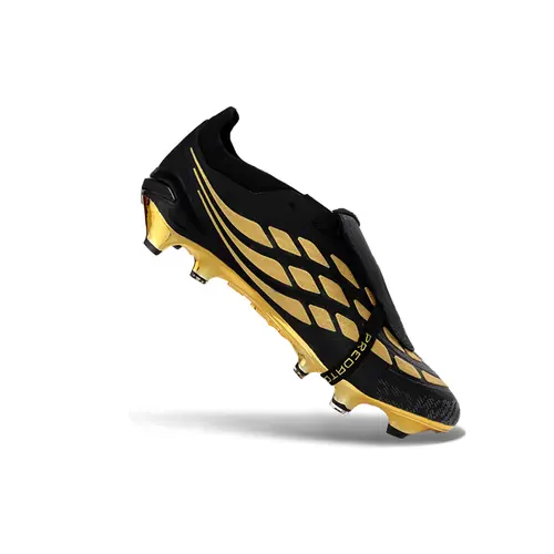 Chuteira Campo Adidas Predator Tongue 26 Elite FG Preto e Dourado