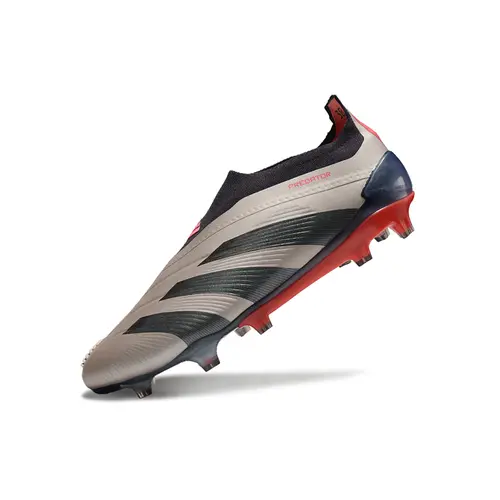 Chuteira Campo Adidas Predator LL Elite FG Prata, Preto e Vermelho - Vivid Horizon