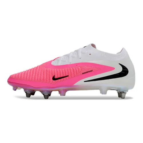 Chuteira Campo Nike Phantom GX 6 Elite Trava Mista Branco e Rosa
