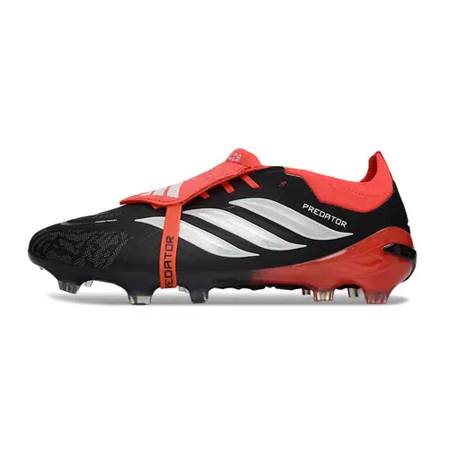Chuteira Campo Adidas Predator Tongue 26 Elite FG Preto e Vermelho