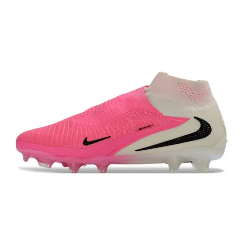 Chuteira Campo Nike Phantom GX 6 DF Elite FG Branco, Rosa e Preto