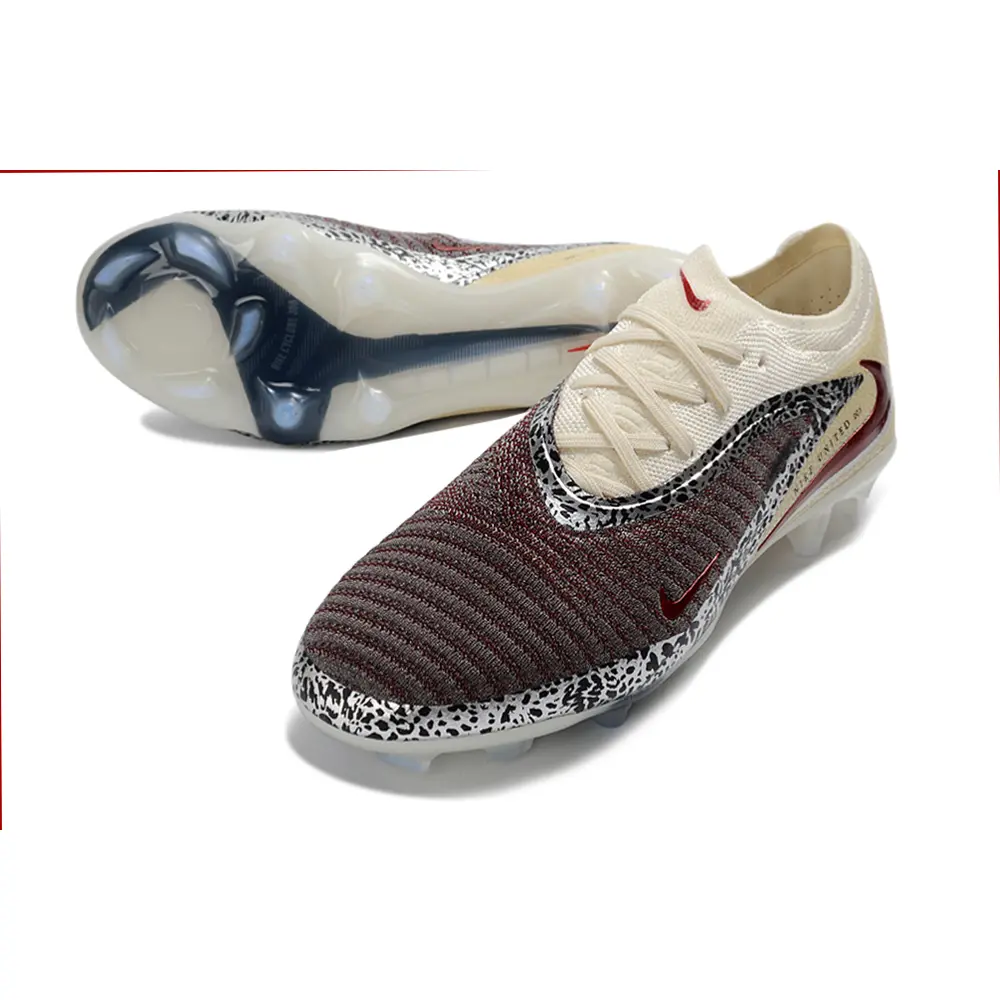 Chuteira Campo Nike Phantom GX 6 Elite FG Bege e Bordô