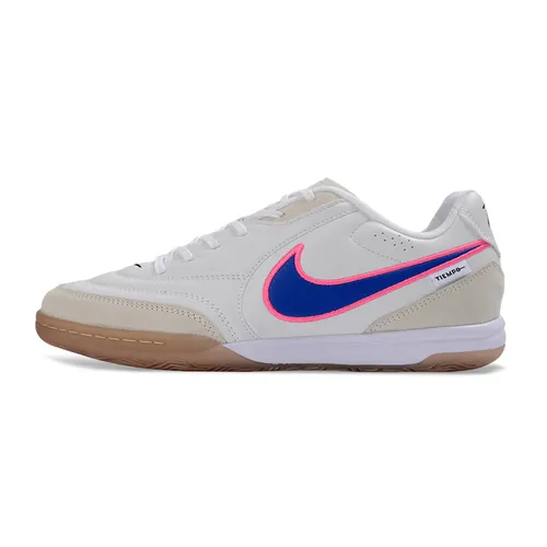 Chuteira Futsal Nike Tiempo Street Gato IC Branco, Azul e Rosa