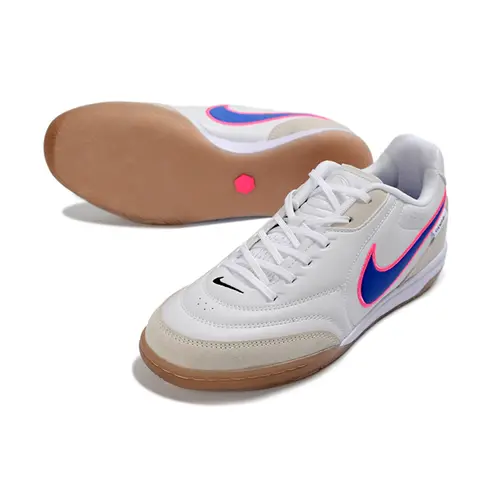 Chuteira Futsal Nike Tiempo Street Gato IC Branco, Azul e Rosa