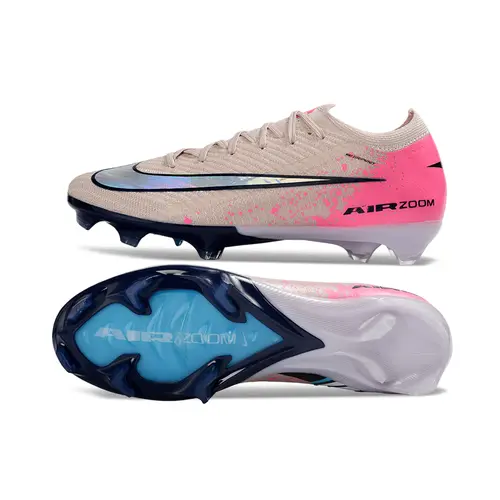Chuteira Campo Nike Air Zoom Mercurial Vapor 16 Elite FG Rosa e Azul Marinho