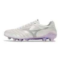Chuteira Mizuno Morelia Neo IV Beta FG Branco Lilás | Leveza - imagem 1